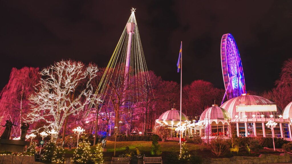 Christmas tree and a ferriswheel