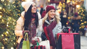 Christmas center shopping.